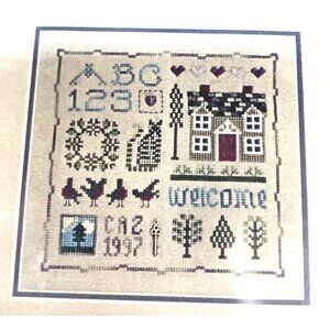 The Drawn Thread Welcome Spot Sampler Cross-Stitch Pattern With Beads & Charms